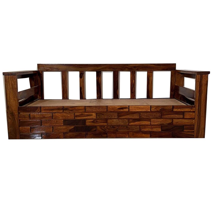 Solid Sheesham Wood 3 Seater Sofa Set for Home & Office Furniture