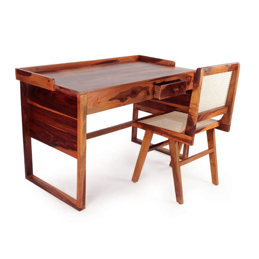 Sheesham Wood Study Table & Chair for Students